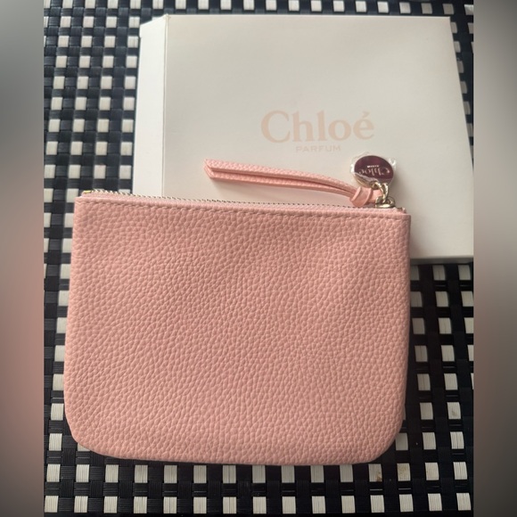 Chloe Pink Leather Pouch - Picture 3 of 4